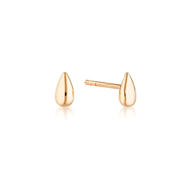 Gold Petal Stud Earrings