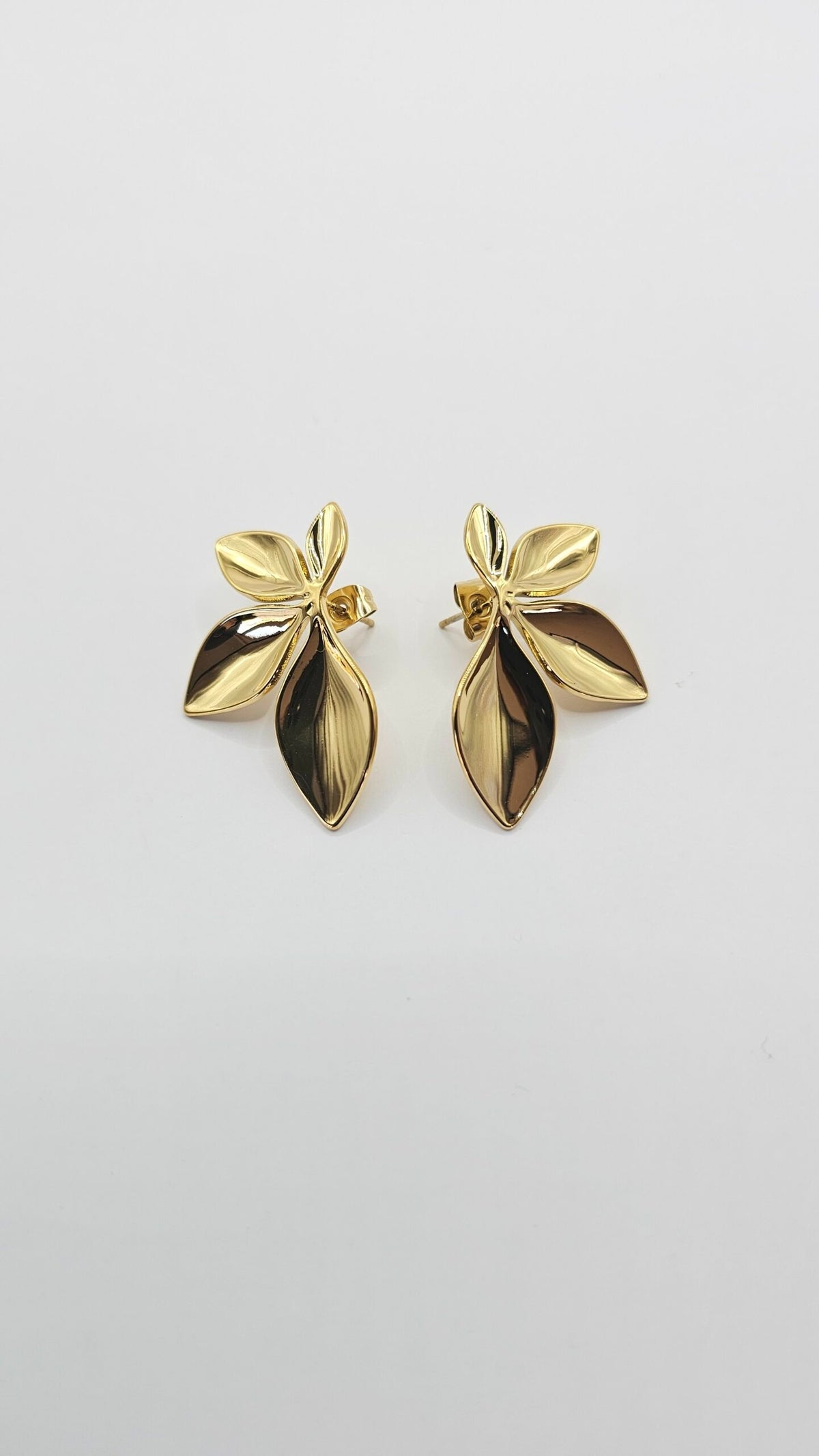 Gold Petal Studs