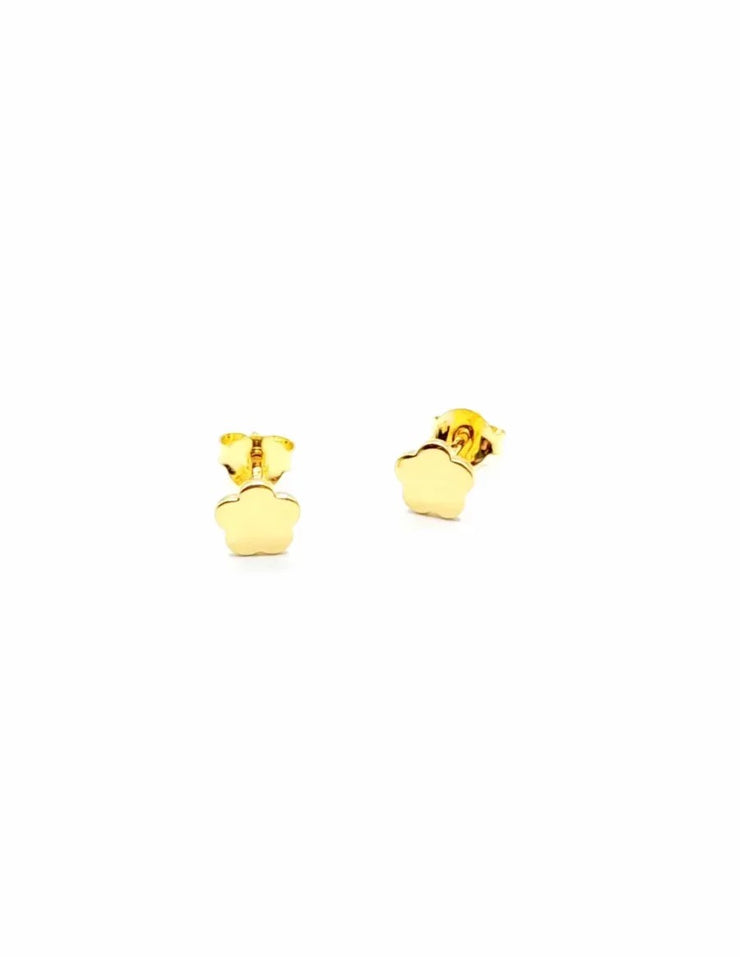 Sterling Silver Gold Plated Flower Studs