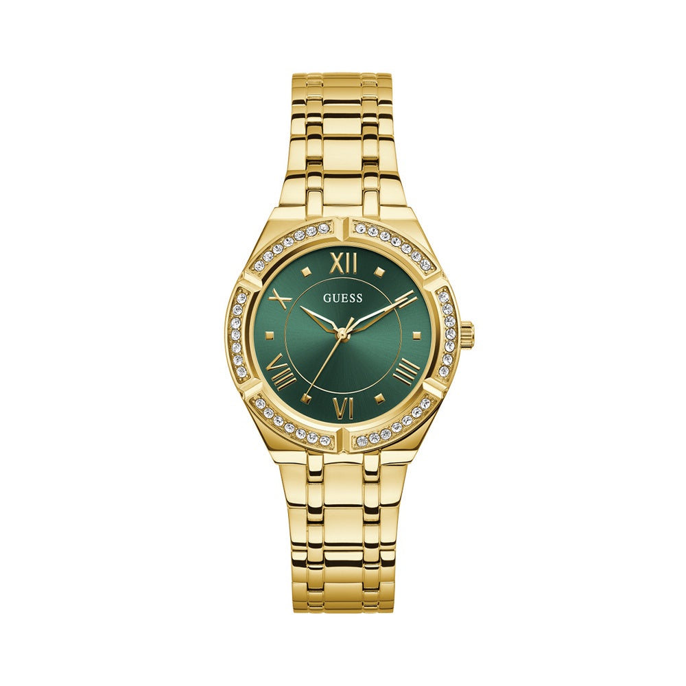 Guess Cosmo Watch - Gold With Green