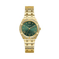 Guess Cosmo Watch - Gold With Green