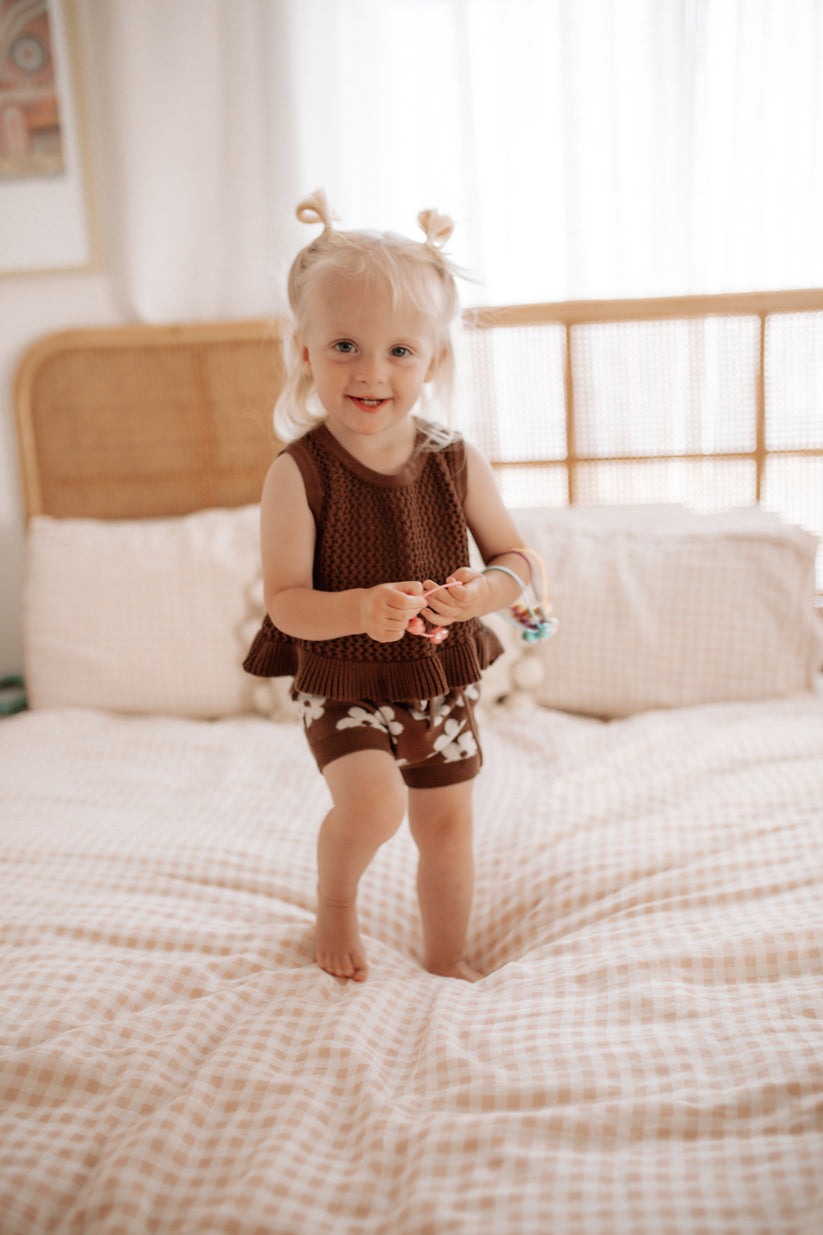 Crochet Singlet Top  - Cocoa Last One Was $60 Now
