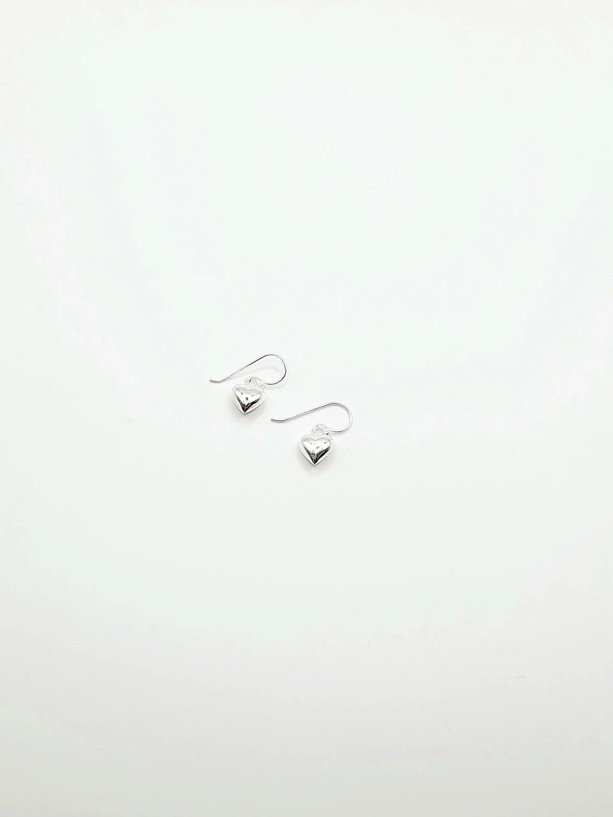 Sterling Silver Heart Hook Earrings