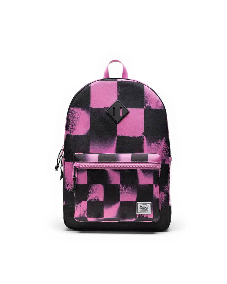 Heritage Youth Backpack - Stencil Checker Opera Mauve