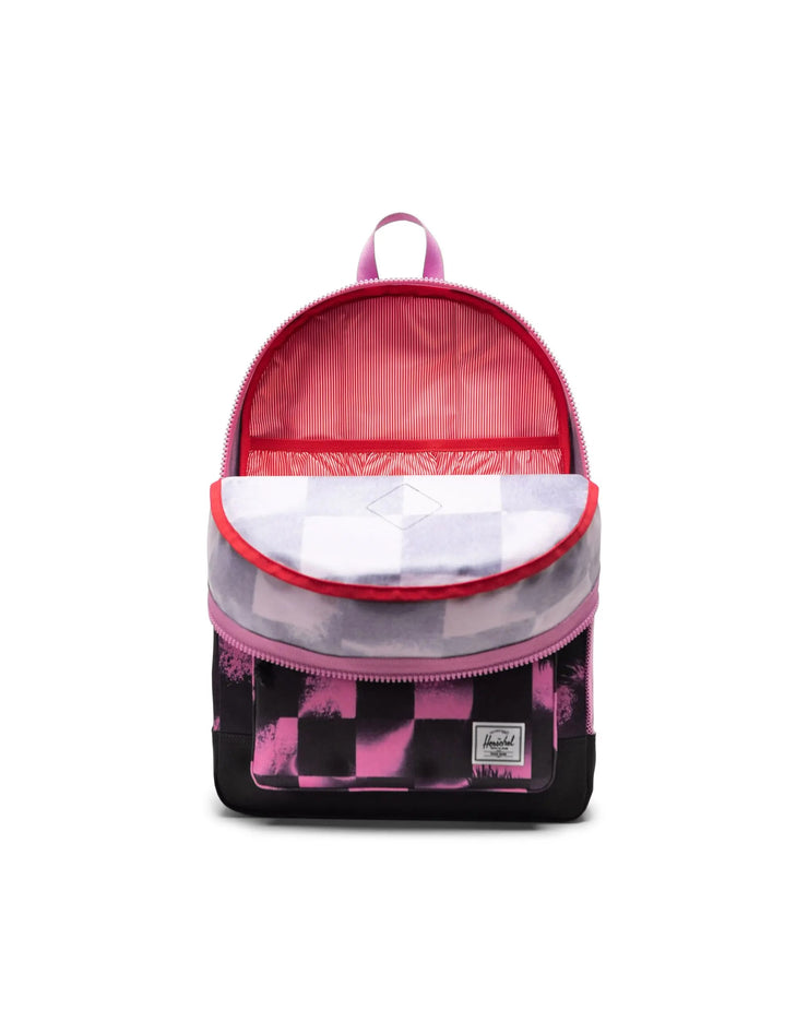 Heritage Youth Backpack - Stencil Checker Opera Mauve