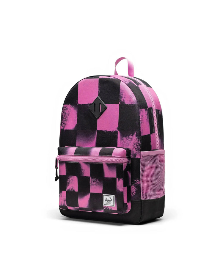 Heritage Youth Backpack - Stencil Checker Opera Mauve