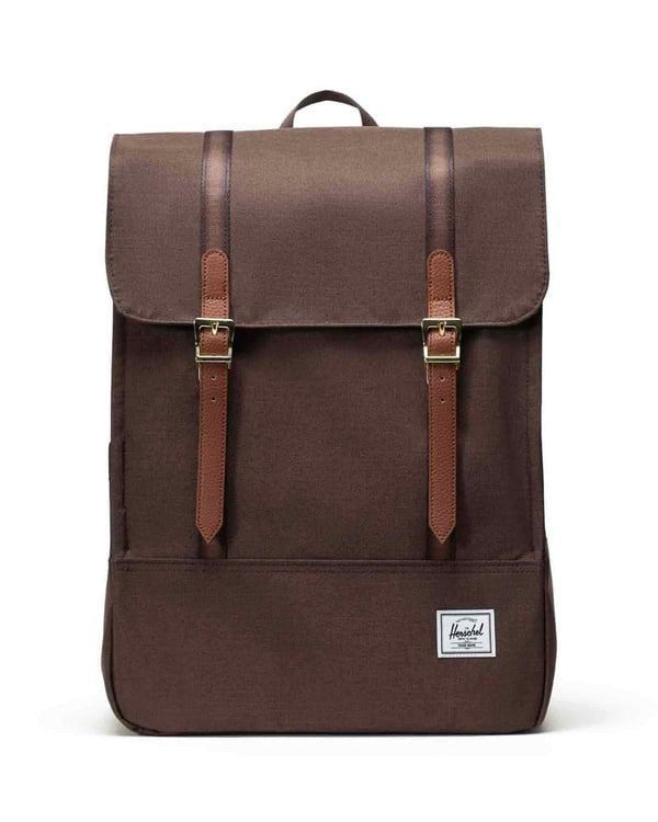 Survey Backpack - Chocolate Brown Crosshatch