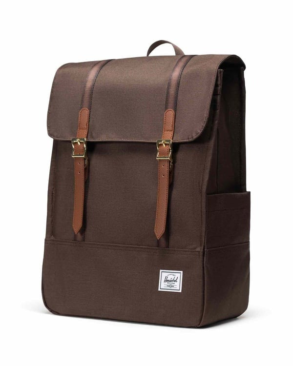 Survey Backpack - Chocolate Brown Crosshatch
