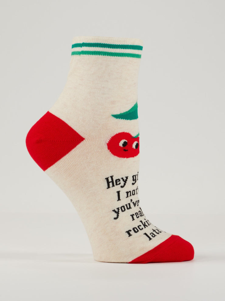 Womens Crew Socks - Hey Girl Hey
