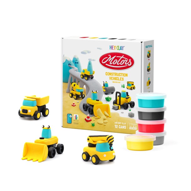 Hey Clay - Construction Vehicles (12 Cans)