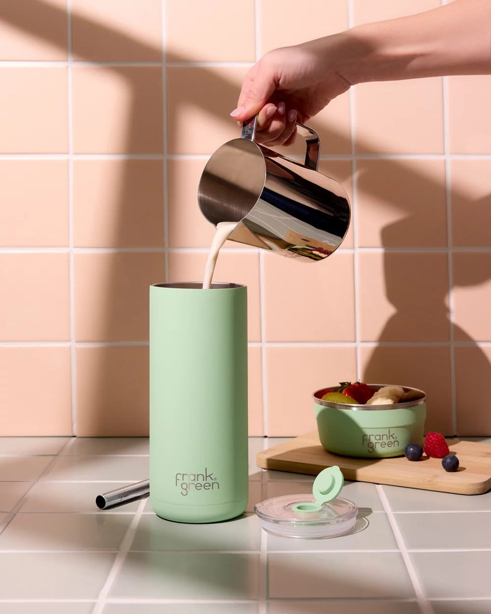 Frank Green Big Chill Cup w Straw - Mint Gelato