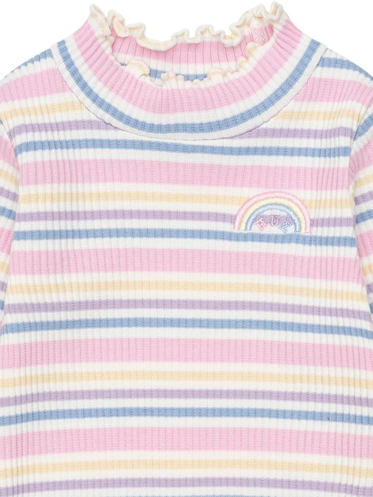 Rainbow Stripe Rib Skivvy