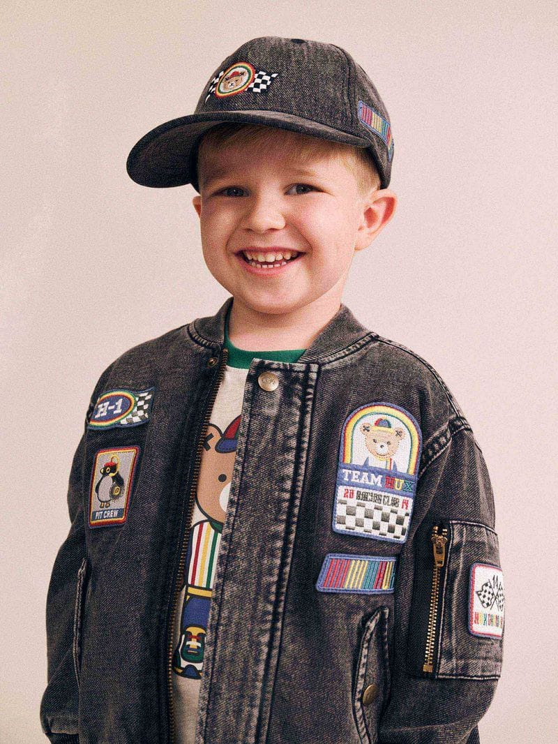 Black Knit Denim Patches Jacket Was $145 Now