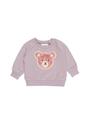 Rainbow Fur Bear Sweatshirt - Lilac Was $80 Now