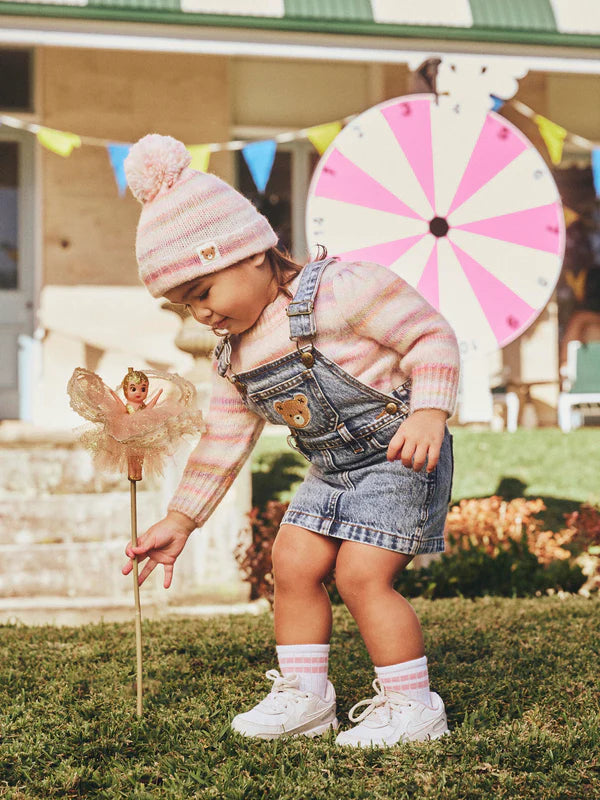 Rainbow Stripe Knit Beanie Was $55 Now