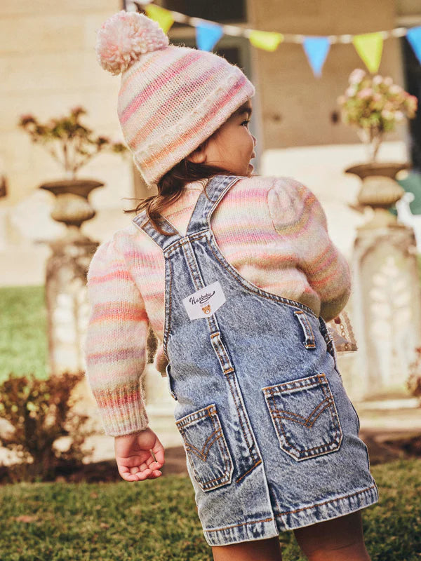 Rainbow Stripe Knit Beanie Was $55 Now
