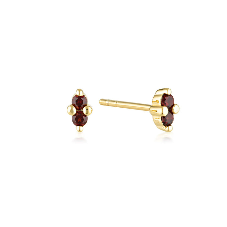 Gold Birth Stone Earrings