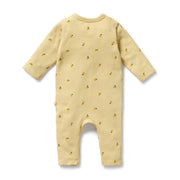Little Lemon Organic Waffle Ruffle Zipsuit
