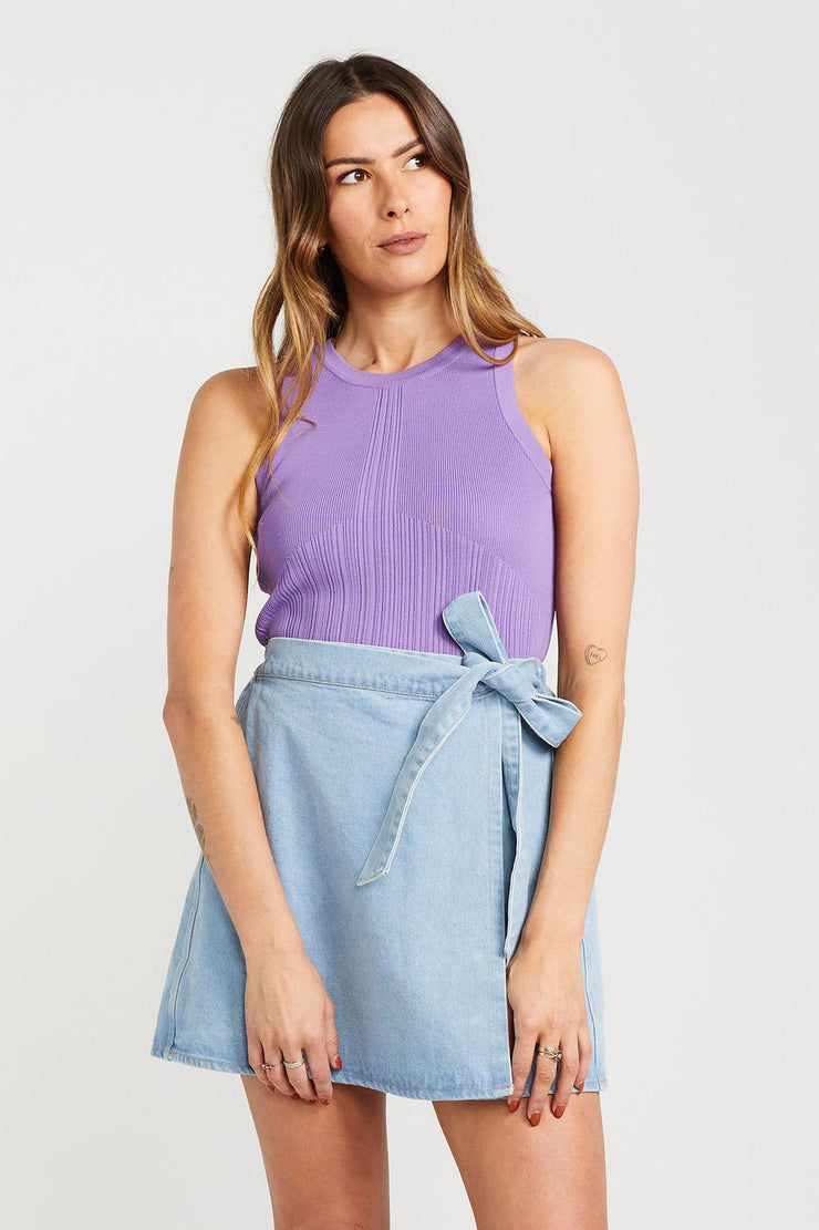 Lib Skirt - Stone Wash Denim Was $119.90 NOW