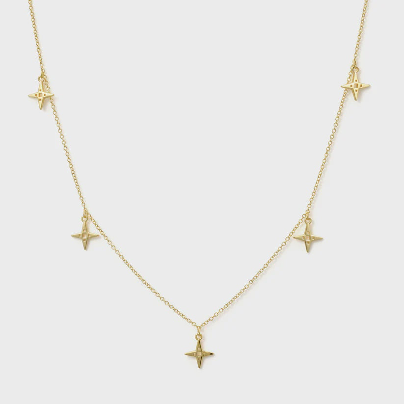 Multi Star Necklace - Gold