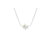Solar Embrace Necklace with Pearl