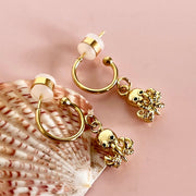 Little Octopus Half Hoop Earrings