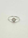 Sterling Silver Lucky Blossom Ring - White