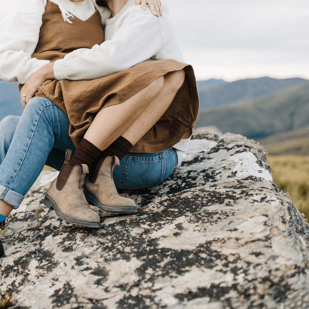 Women's Merino Wool Crew Socks - Fig