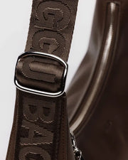 Baggu Recycled Leather Crescent Bag - Medium Brown