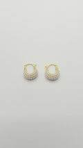Micro Pearl Hoop Earrings