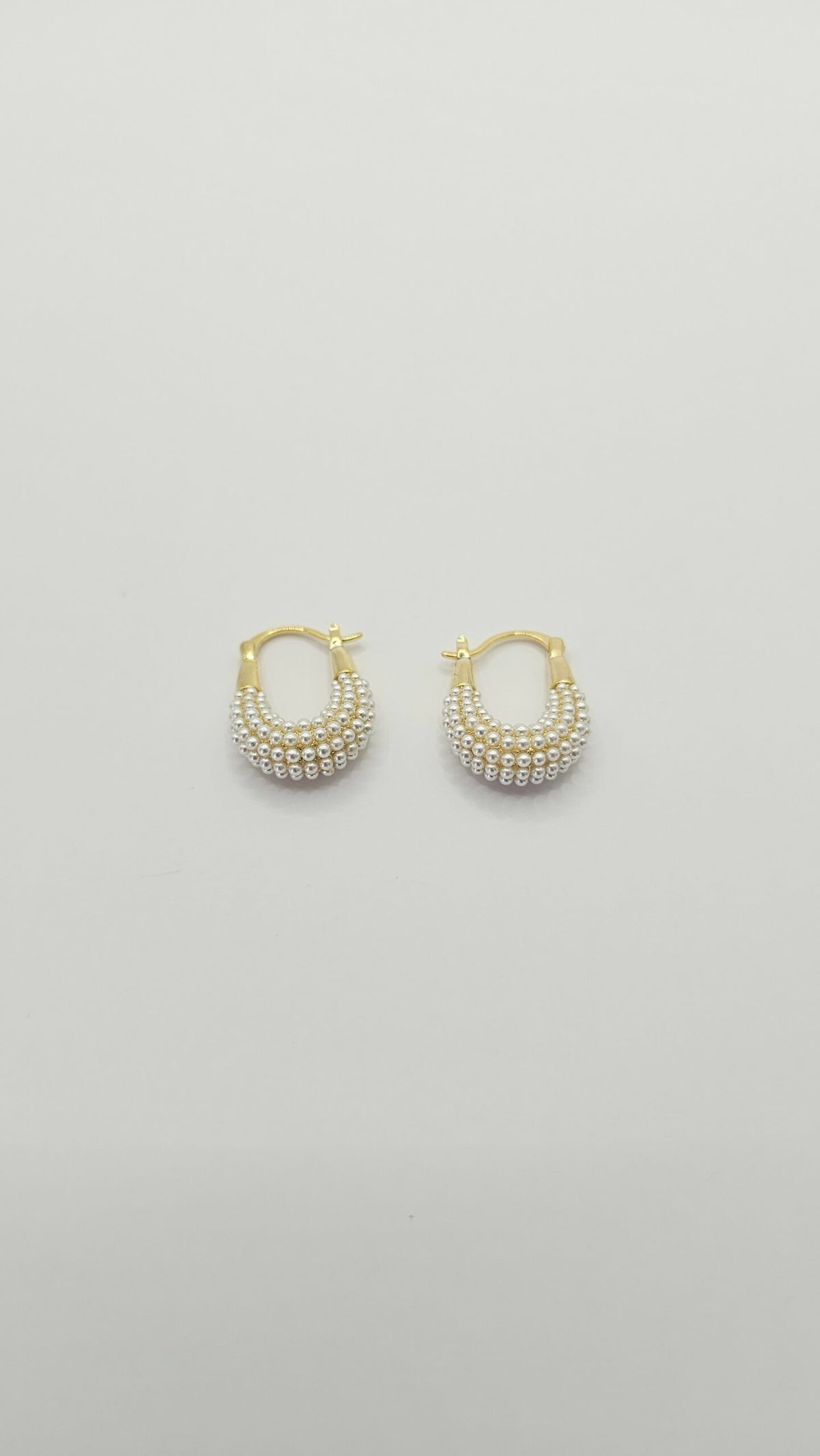 Micro Pearl Hoop Earrings