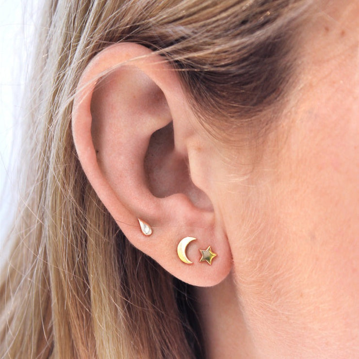 Moon Stud Earrings
