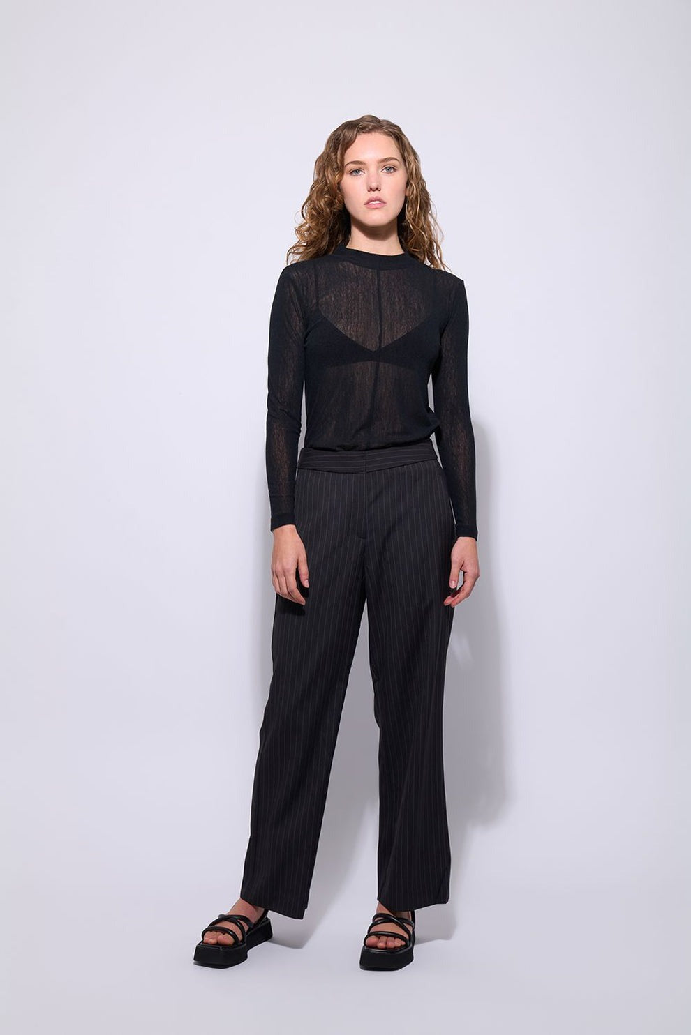 Hepburn Pant - Ebony Stripe Was $220 Now