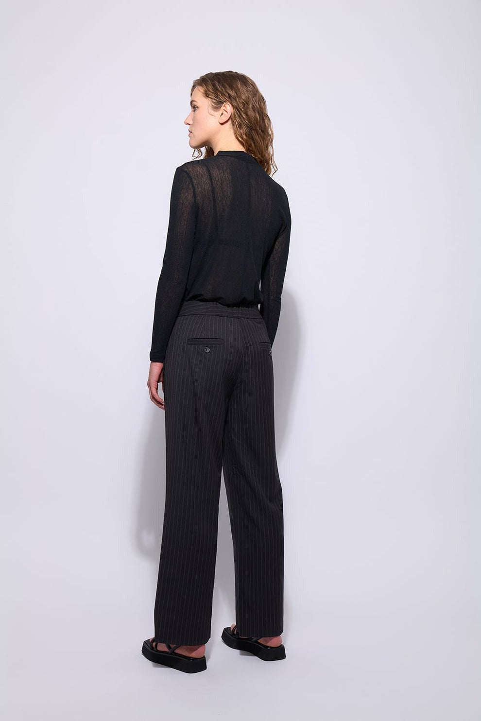 Hepburn Pant - Ebony Stripe Was $220 Now