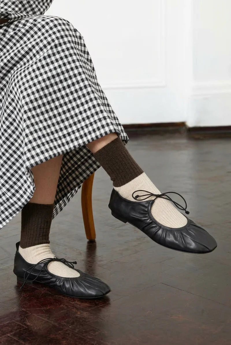 Nooan Dunedin Possum/Merino Socks - Turkish Coffee/Marshmallow
