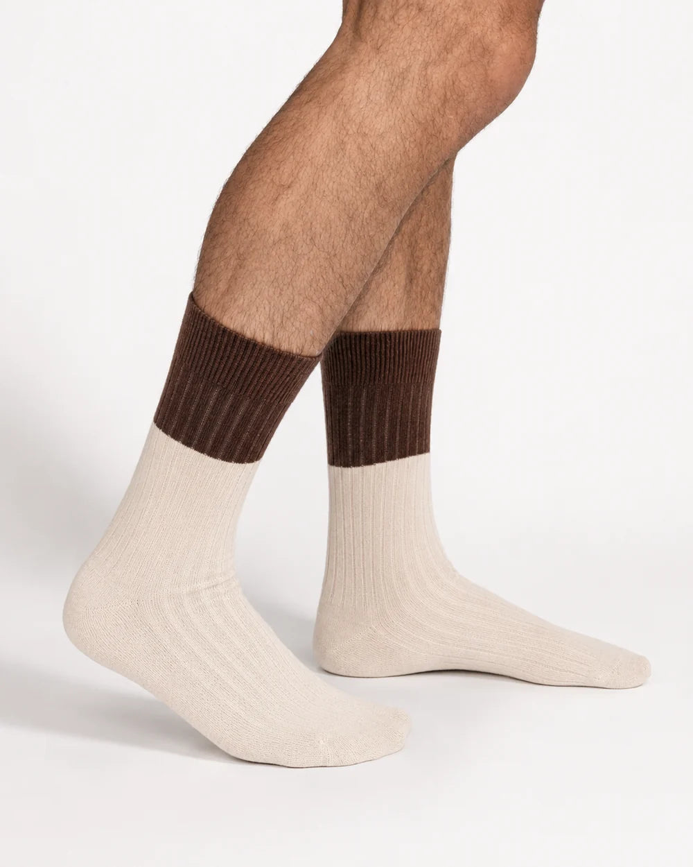 Nooan Dunedin Possum/Merino Socks - Turkish Coffee/Marshmallow