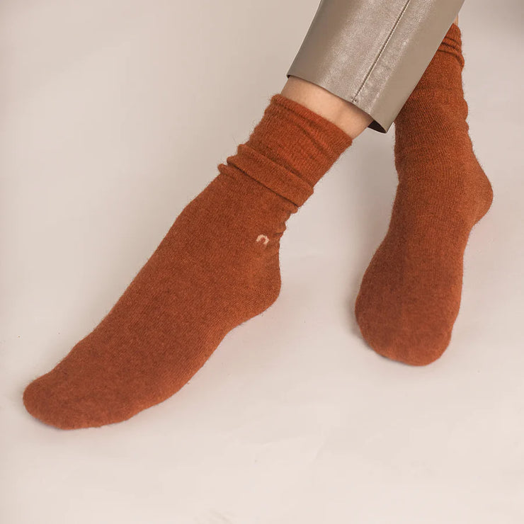 Nooan Hamilton Possum Socks - Burnt Orange