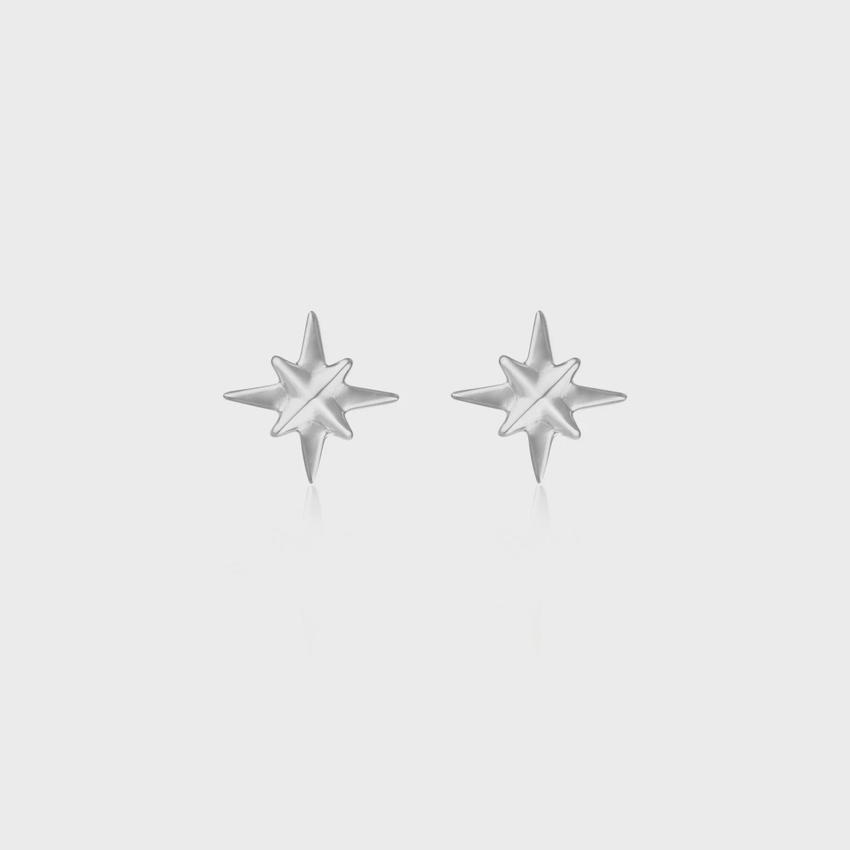 Sterling Silver North Star Stud Earrings Coming Soon