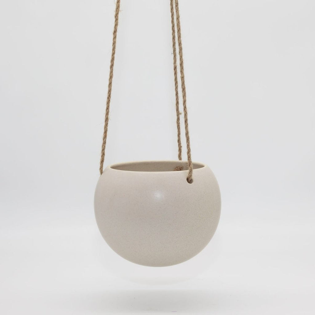 Orbit Hanging Planter - Oatmeal