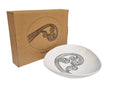 Ponga Frond Black On White Bowl - 24cm