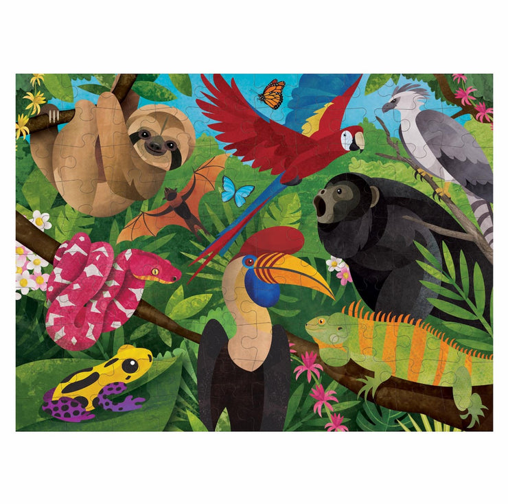 Rainforest Above & Below 100 Piece Double-Sided Puzzle