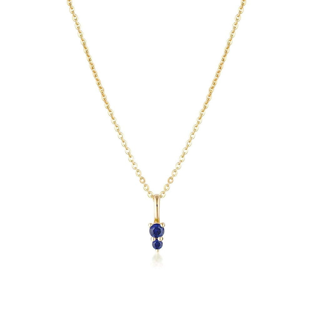 Gold Plated Binary Gemstone Necklaces
