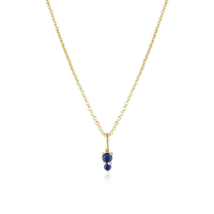 Gold Plated Binary Gemstone Necklaces