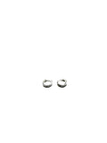 Sterling Silver White Crystal Huggie Earrings