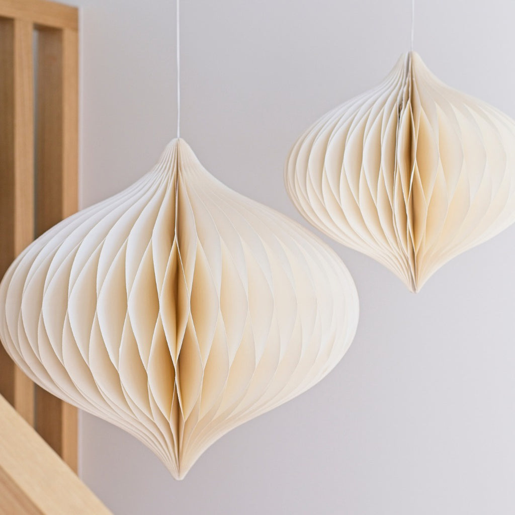 Statement Jewel Ornament - Off White 45cm