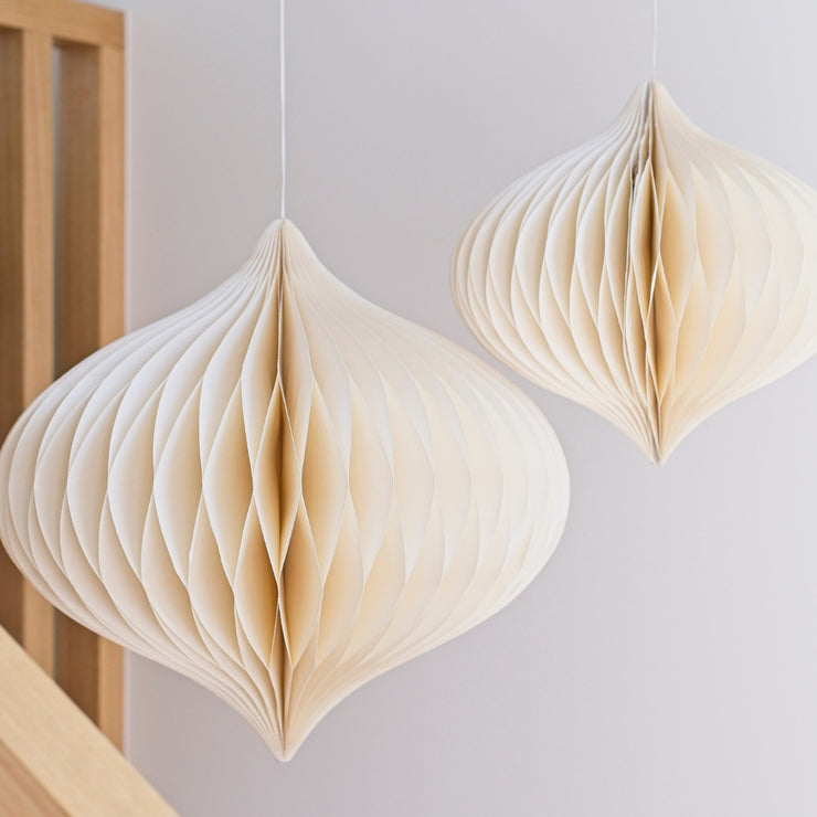 Statement Jewel Ornament - Off White 30cm