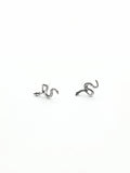 Sterling Silver Snake Studs