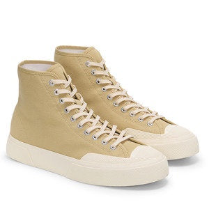 2433 Works High Cut Cotton Canvas Beige Off White