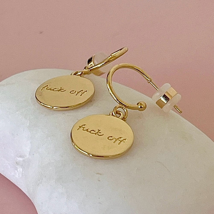 Swear Word Half Hoops