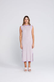 Squiggle Tank Dress - Creamy Lilac